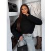 Černý pletený svetr LUREVIA (Veľkosť ONESIZE)