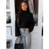 Čierny pletený sveter LUREVIA