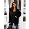 Černý svetrový oversize cardigan RATALA (Veľkosť ONESIZE)