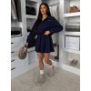 Tmavo modrý teplákový komplet LUNIVON so sukňou