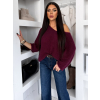 Vínový elegantný sveter ZYRMINA