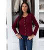Vínový elegantní svetřík CRASTINA s knoflíky (Veľkosť ONESIZE)