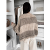 Béžový vlněný oversize svetřík WOOLY (Veľkosť ONESIZE)