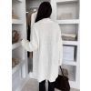 Bílý svetrový stylový cardigan RATALA (Veľkosť ONESIZE)