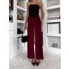 Bordó volné elegantní kalhoty IRAVELL (Veľkosť ONESIZE)