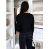 Černý krátký svetřík ADIVOA (Veľkosť ONESIZE)