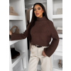 Hnedý štýlový krátky sveter LUREVIA