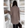 Hnědý svetrový stylový cardigan RATALA (Veľkosť ONESIZE)