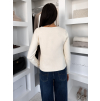Krémový elegantný svetrík CRASTINA na gombíky