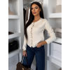 Krémový elegantný svetrík CRASTINA na gombíky