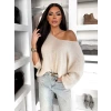 Krémový oversize svetřík ZYRMINA (Veľkosť ONESIZE)