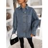 Modrá džínová oversize košile JALKORA (Veľkosť M/L)