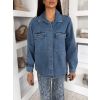 Modrá džínová oversize košile TANROS (Veľkosť ONESIZE)