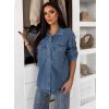 Modrá džínová oversize košile TANROS (Veľkosť ONESIZE)
