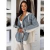 Modrobílá džínová bunda ZAFRINE (Veľkosť ONESIZE)