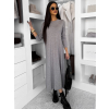 Šedé maxi dlhé šaty RAVONI