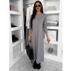 Šedé maxi dlhé šaty RAVONI