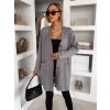 Šedý delší svetr SIVANY s knoflíky (Veľkosť ONESIZE)