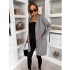 Šedý delší svetr SIVANY s knoflíky (Veľkosť ONESIZE)