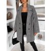 Šedý elegantní kabát DELANIR s knoflíky (Veľkosť ONESIZE)
