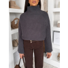 Tmavosivý krátky sveter LUREVIA