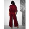 Červený třpytivý dlouhý overal EZIOT na zip (Veľkosť M/L)