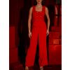 Červený elegantní společenský overal TORAVIE (Veľkosť M/L)