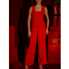 Červený elegantný spoločenský overal TORAVIE