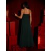 Smaragdové společenské dlouhé šaty SANQULA na ramínka (Veľkosť ONESIZE)