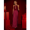 Vínové elegantní body AVRILEX s výstřihem (Veľkosť M/L)
