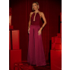 Vínové elegantní body AVRILEX s výstřihem (Veľkosť M/L)