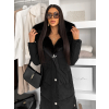 Čierny dlhý zimná bunda kabát LUMIYA