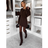 Tmavo hnedé krátke šaty AVROI s kraťaskami