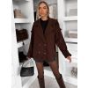 Tmavě hnědý elegantní kabát VELINNE (Veľkosť ONESIZE)