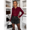 Vínový elegantný svetrík BRIVONA