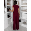 Bordó elegantný dlhý spoločenský overal DULEMAR