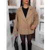 Béžový krátký elegantní kabát VELINNE s knoflíky (Veľkosť ONESIZE)