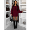 Bordó elegantné šaty AVROI s kraťasmi