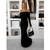 Čierne dlhé spoločenské priliehavé šaty SYTRENO