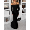 Čierne dlhé spoločenské priliehavé šaty SYTRENO