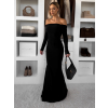 Čierne dlhé spoločenské priliehavé šaty SYTRENO
