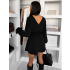 Čierne krátke šaty AVROI s volánom