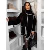 Černý cardigan ROKANU se šálou (Veľkosť ONESIZE)