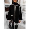 Černý cardigan ROKANU se šálou (Veľkosť ONESIZE)