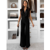 Čierny elegantný spoločenský dlhý overal DULEMAR