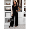 Čierny elegantný spoločenský dlhý overal DULEMAR