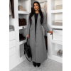 137667 3 sedy dlouhy elegantni kabat savoia na knofliky