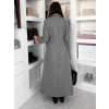 137667 6 sedy dlouhy elegantni kabat savoia na knofliky