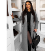 137667 2 sedy dlouhy elegantni kabat savoia na knofliky