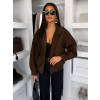 Tmavo hnedá semišová bunda SINORRA